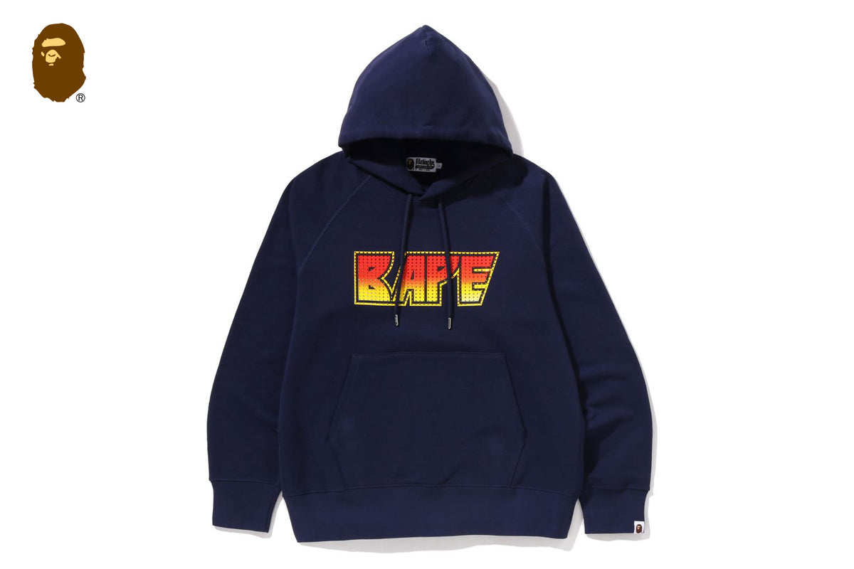 RHINESTONE LOGO REGULAR FIT PULLOVER HOODIE | bape.com