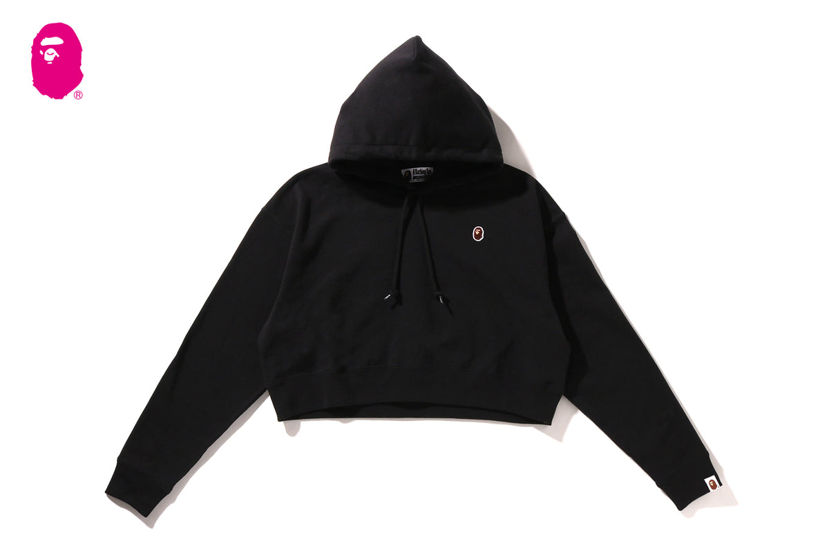 APE HEAD ONE POINT CROPPED PULLOVER HOODIE | bape.com