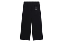 BAPE BLACK WIDE LEG METAL LOGO SWEAT PANTS