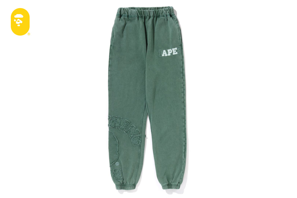 RALE16H COLLEGE SWEAT SWEAT PANTS セットアップ VINTAGE WASHED COLLEGE PATCH SWEATPANTS | bape.com