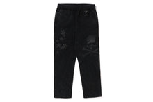 【 BAPE X MMJ 】LEATHER STA PATCH SKULL RELAXED FIT SWEATPANTS 16TH