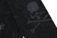 【 BAPE X MMJ 】LEATHER STA PATCH SKULL RELAXED FIT SWEATPANTS 16TH