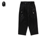 BAPE BLACK BELTED AIRPOD CHINO PANTS
