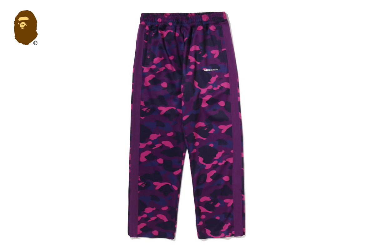 COLOR CAMO METAL LOGO RELAXED FIT TRACK SWEAT PANTS | bape.com
