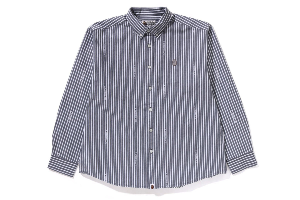 APE HEAD ONE POINT LOGO STRIPES SHIRT