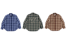 OMBRE CHECK COLLEGE RELAXED FIT SHIRT