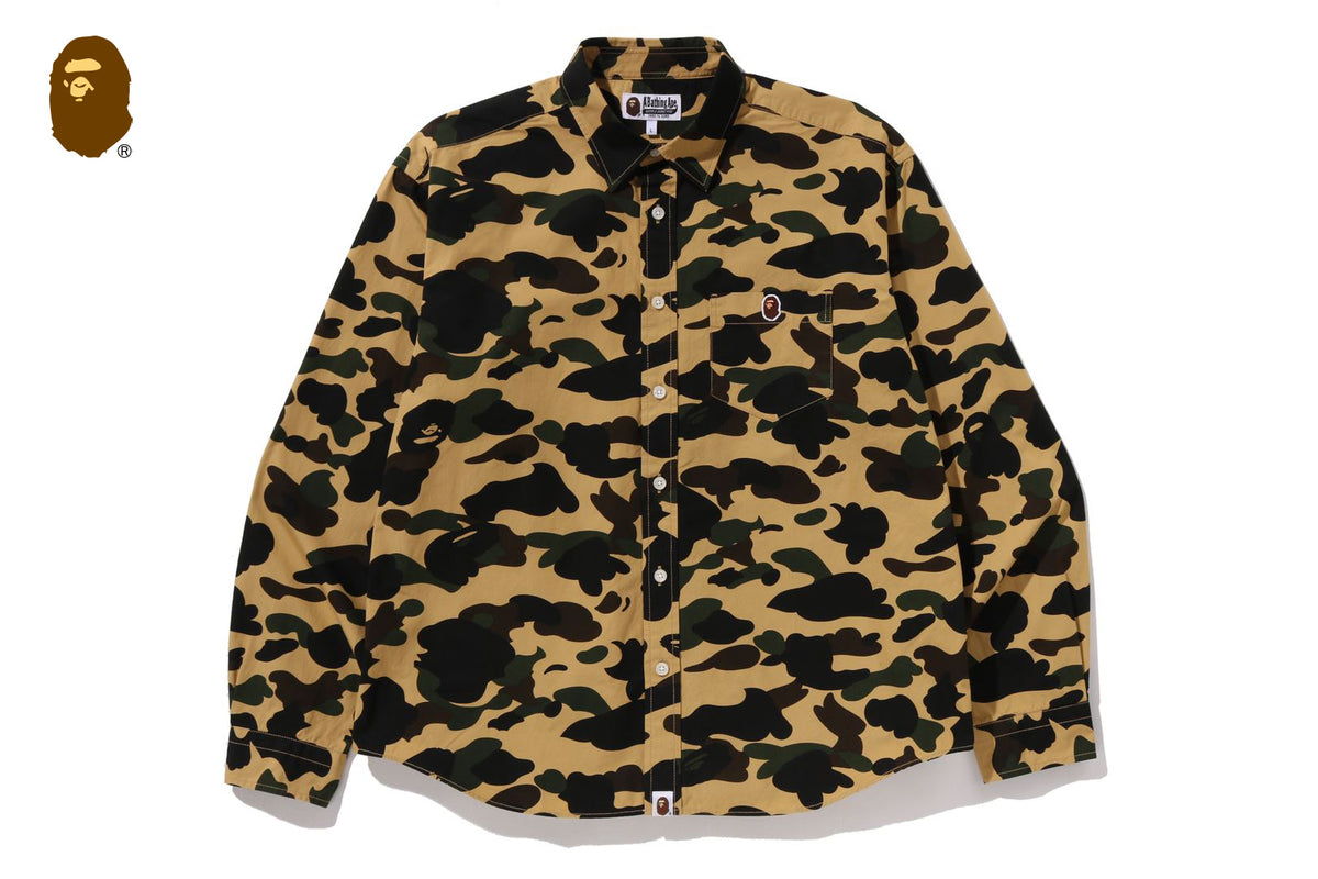 1ST CAMO ONE POINT RELAXED FIT LS SHIRT | bape.com