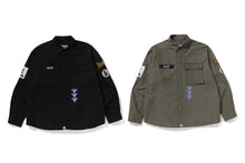 BATHING APE LOGO MILITARY LS SHIRT