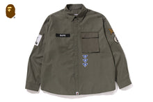 BATHING APE LOGO MILITARY LS SHIRT