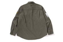 BATHING APE LOGO MILITARY LS SHIRT