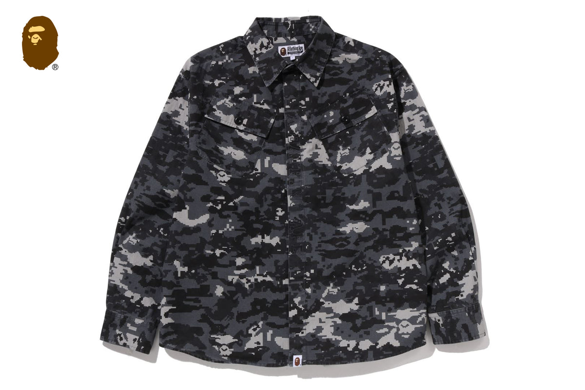 MULTI PIXEL CAMO MILITARY SHIRT | bape.com