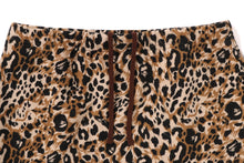 WILD LEOPARD PATTERN SWEAT SKIRT