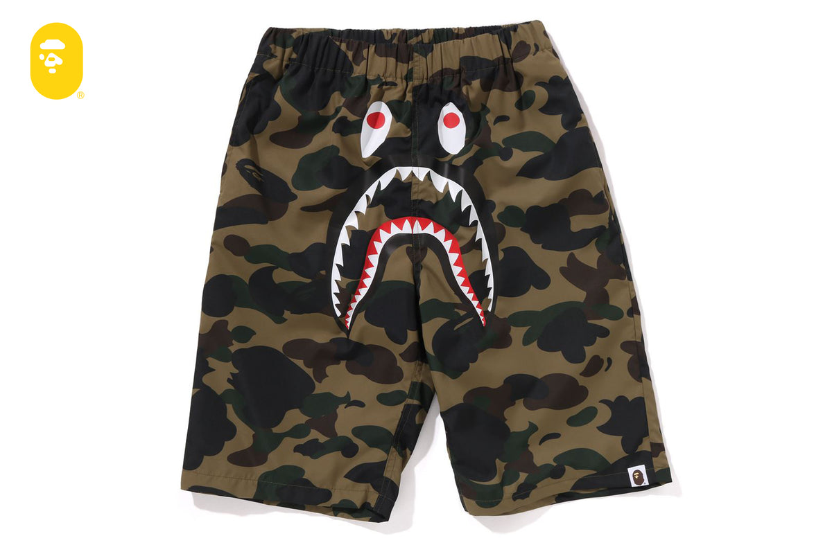 1ST CAMO SHARK BEACH SHORTS | bape.com