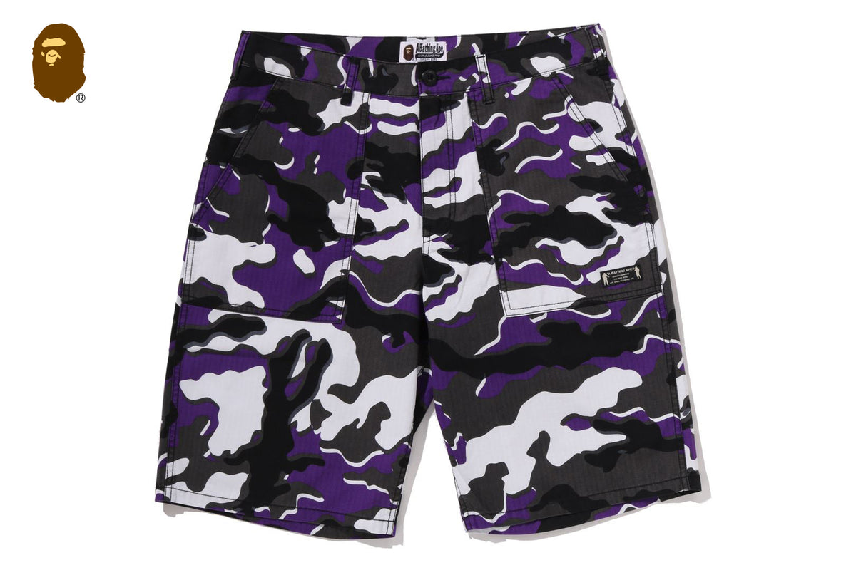 GLITCH WOODLAND CAMO SHORTS | bape.com