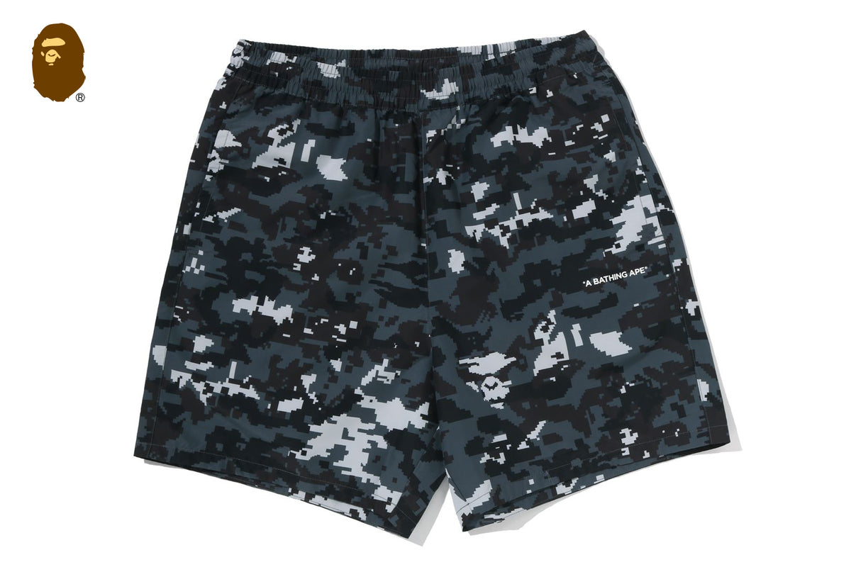 MULTI PIXEL CAMO RELAXED FIT BEACH SHORTS | bape.com