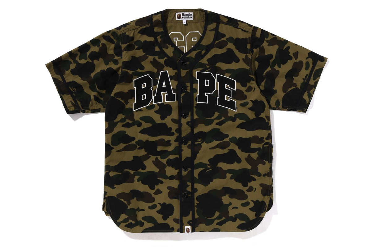 1ST CAMO BASEBALL SHIRT | bape.com