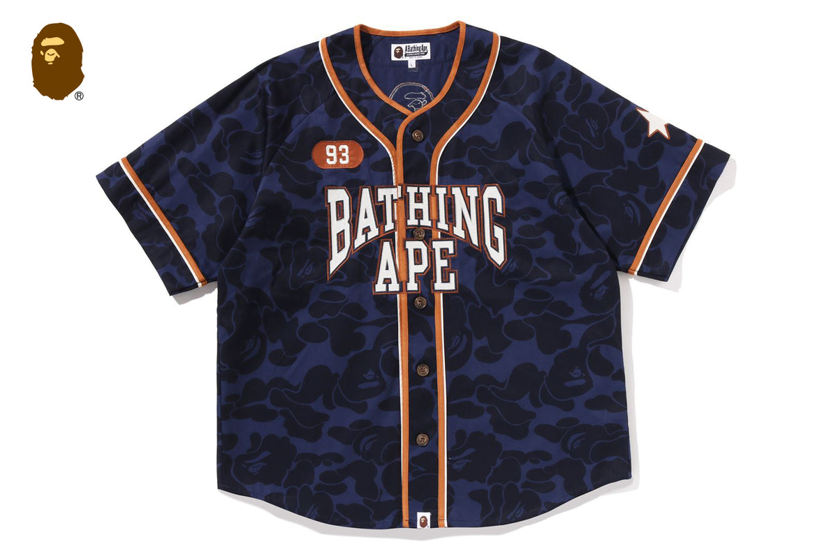 SOLID CAMO MULTI LOGO BASEBALL SS SHIRT | bape.com