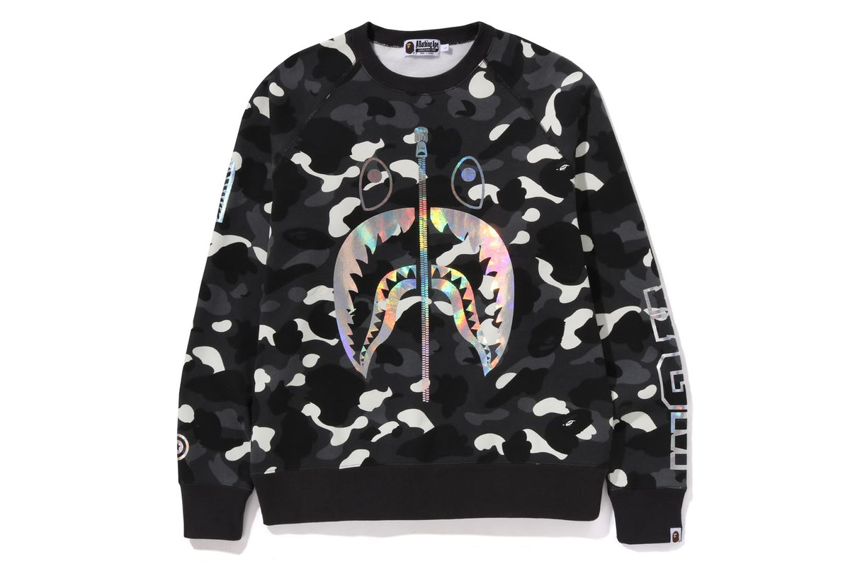 CITY CAMO SHARK CREWNECK | bape.com