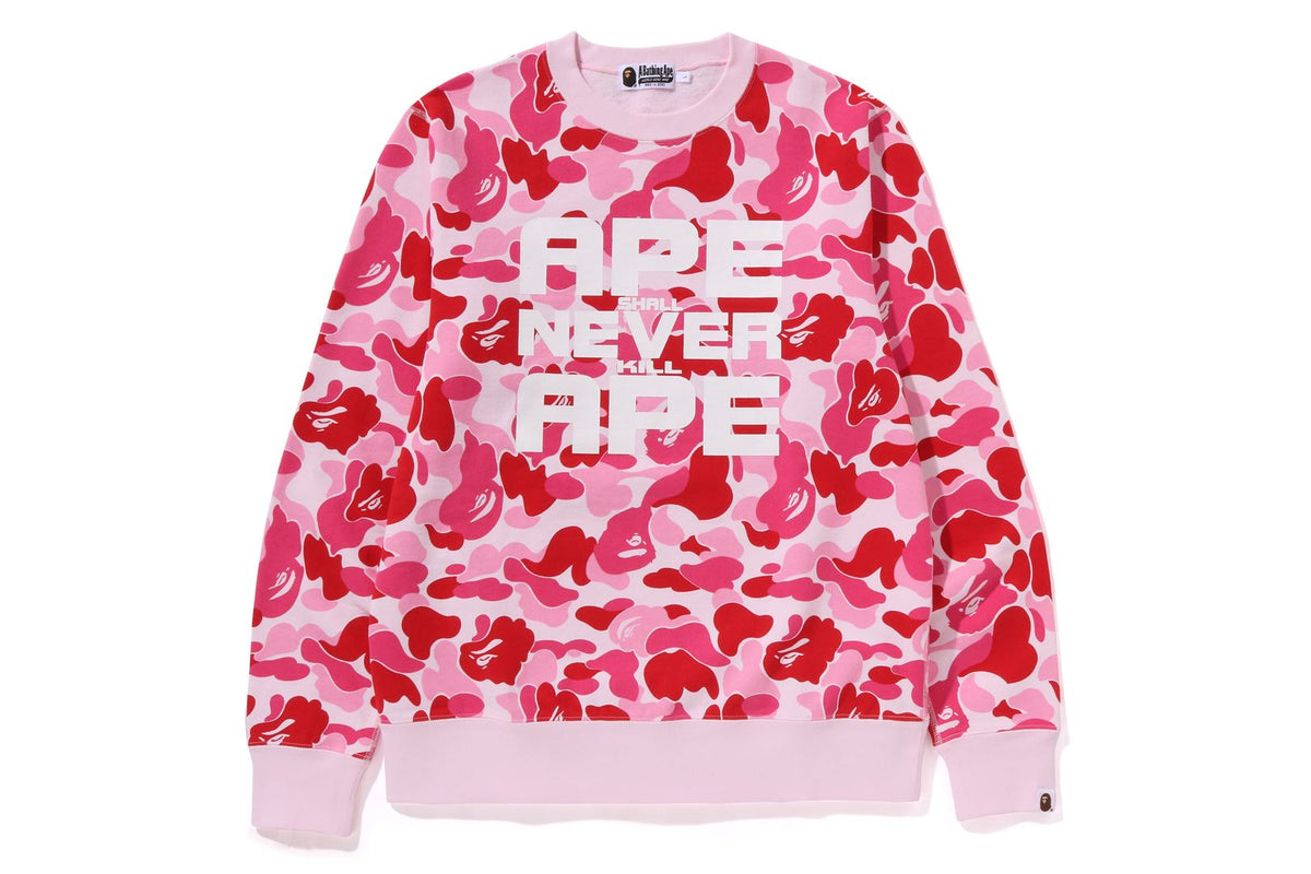 ABC CAMO ASNKA CREWNECK | bape.com