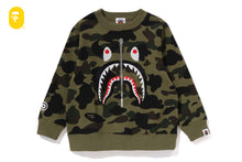1ST CAMO SHARK CREWNECK SWEATSHIRT