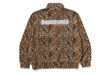 WILD LEOPARD PATTERN RELAXED FIT HALF ZIP SWEATSHIRT