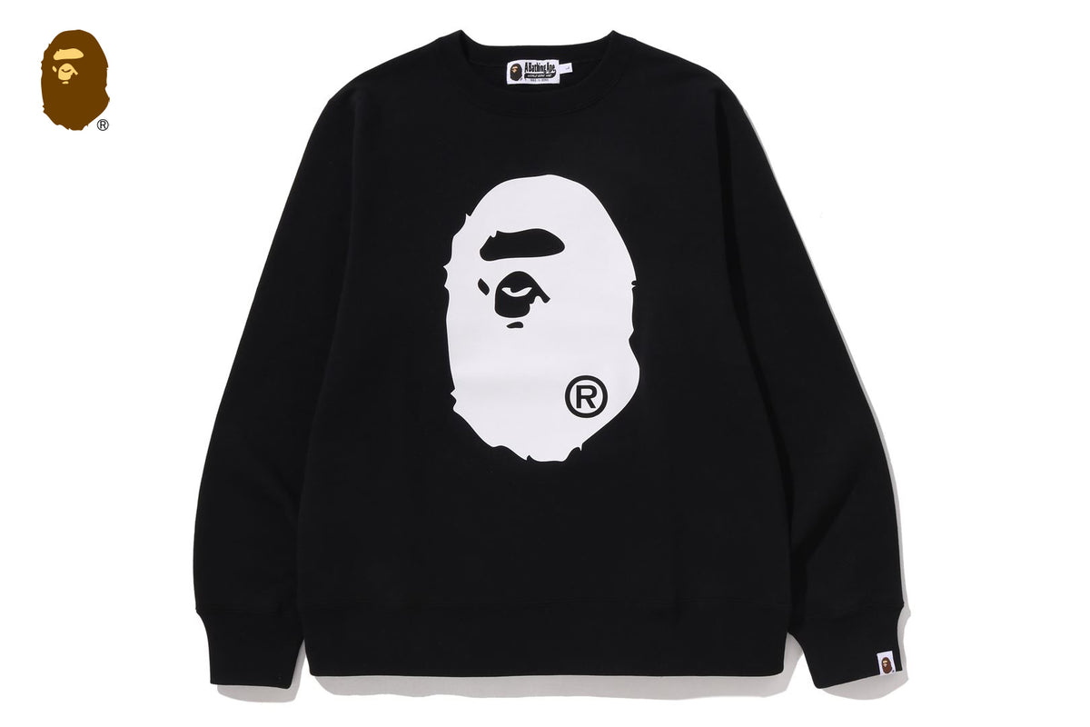 BIG APE HEAD CREWNECK SWEATSHIRT | bape.com
