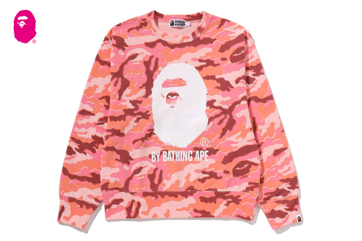 GLITCH WOODLAND CAMO BY BATHING APE CREWNECK SWEATSHIRT | bape.com