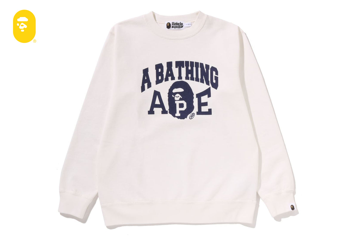 BAPE WASHED EFFECT CREWNECK SWEATSHIRT | bape.com