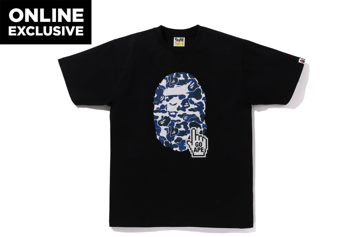 BAPE CAMO GO APE POINTER BIG APE HEAD TEE | bape.com