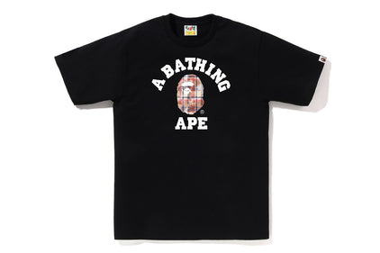 BLEACHED BAPE CHECK COLLEGE TEE