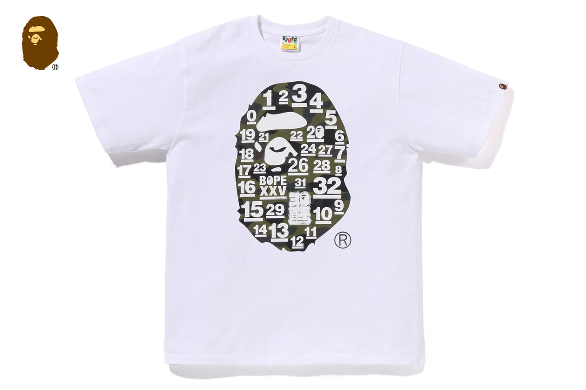 A BATHING APE 32ND ANNIV. 1ST CAMO BIG APE HEAD TEE | bape.com A BATHING APE 32ND ANNIV. 1ST CAMO BIG APE HEAD TEE | bape.com
