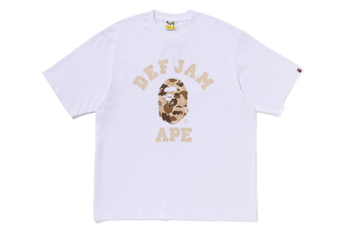 BAPE X DEF JAM 】CAMO COLLEGE RELAXED FIT TEE | bape.com