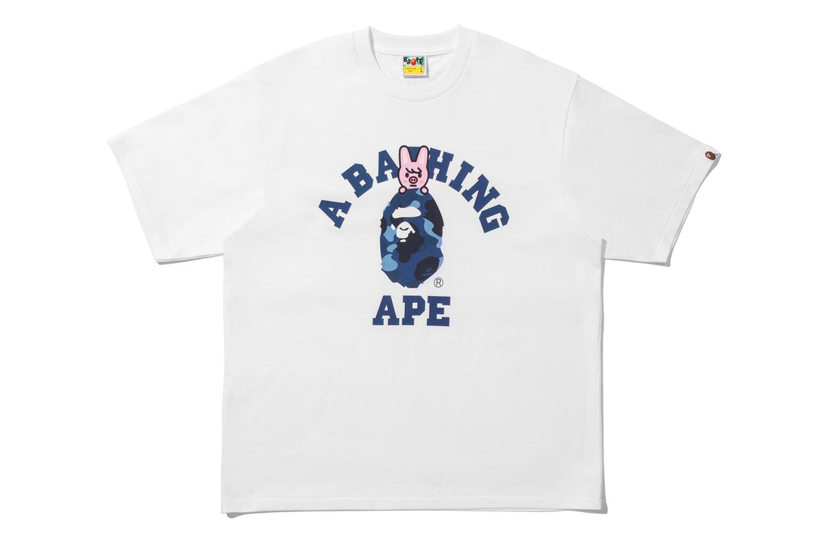BAPE X STRAY KIDS 】DWAEKKI COLLEGE TEE | bape.com