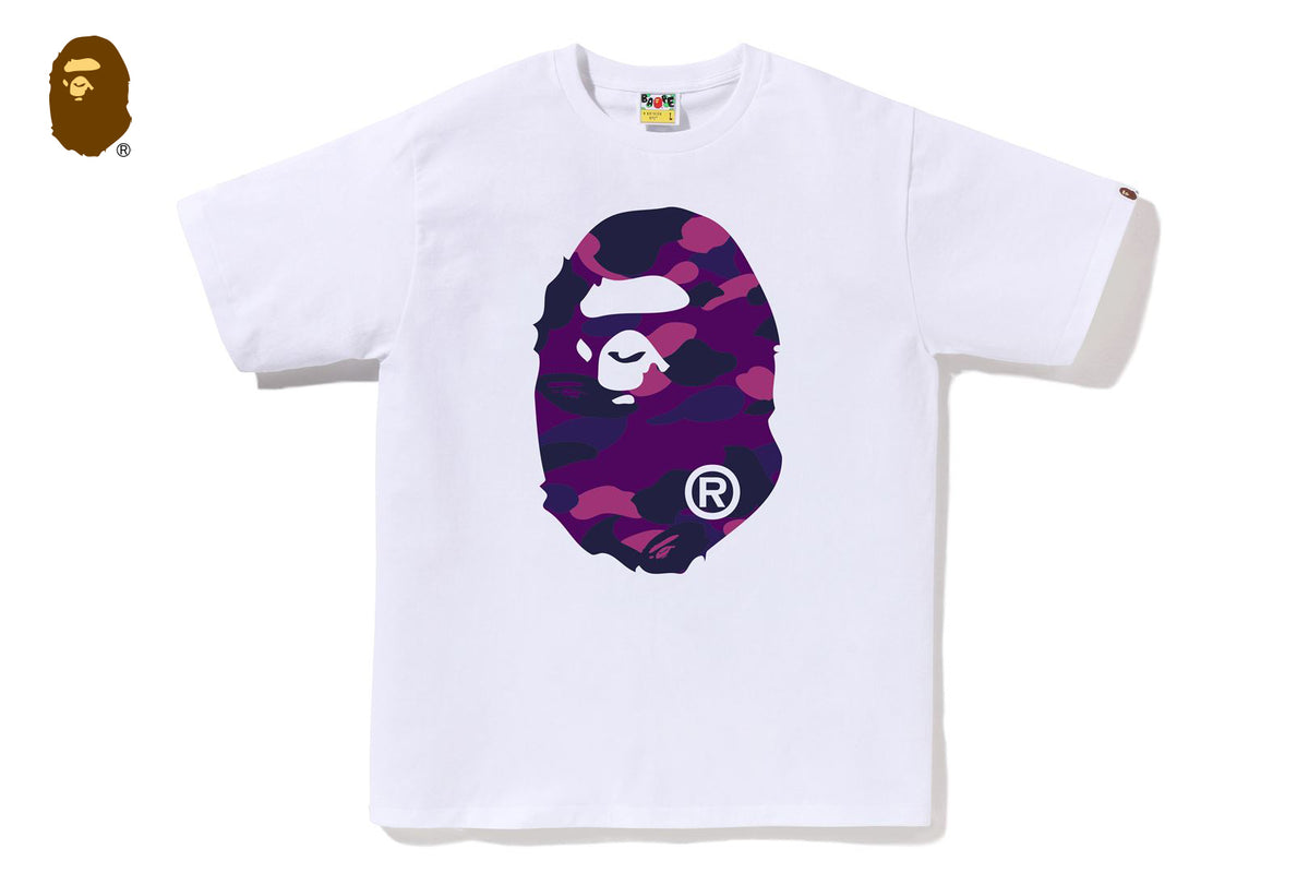 COLOR CAMO BIG APE HEAD TEE | bape.com