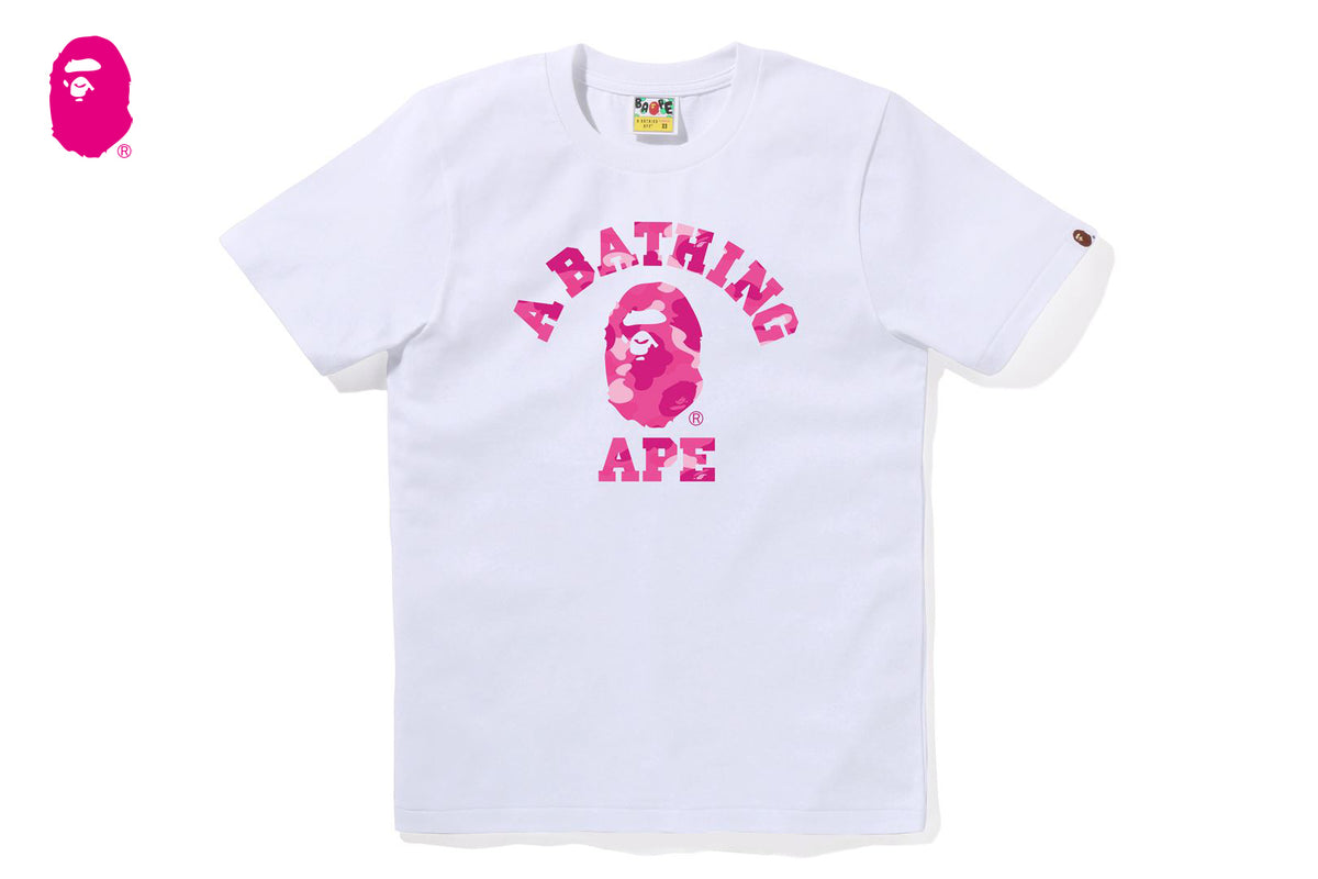 COLOR CAMO COLLEGE TEE | bape.com