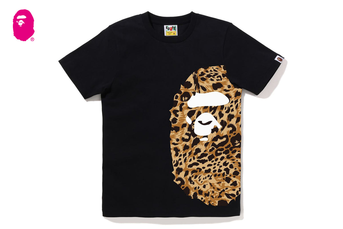 【A BATHING APE】2色展開 CRYSTAL APE HEAD OVERSIZED TEE WILD LEOPARD PATTERN SIDE BIG APE HEAD TEE | bape.com