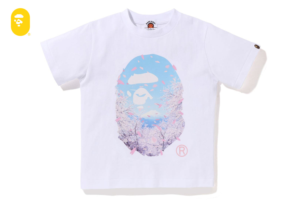 SAKURA PHOTO APE HEAD TEE | bape.com