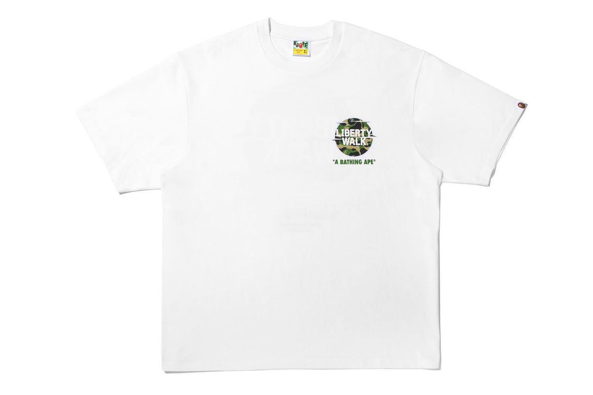 BAPE X LIBERTY WALK 】ABC CAMO LOGO RELAXED FIT TEE | bape.com