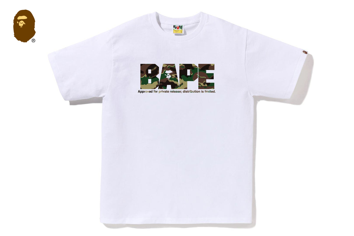 GLITCH WOODLAND CAMO ARMY BAPE TEE | bape.com