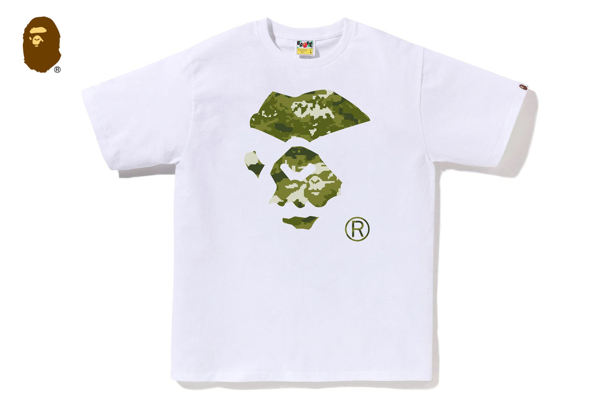 MULTI PIXEL CAMO MAD APE FACE TEE | bape.com