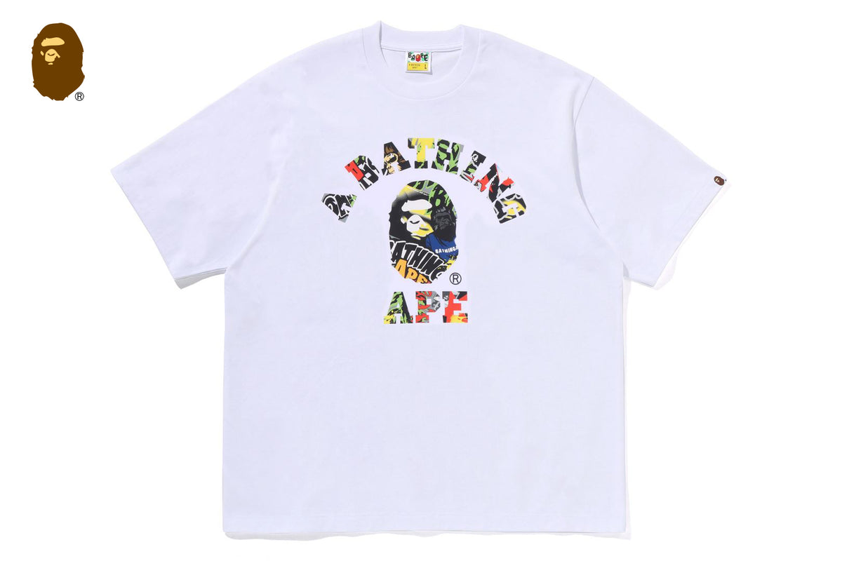 MULTI LOGO COLLEGE RELAXED FIT TEE | bape.com