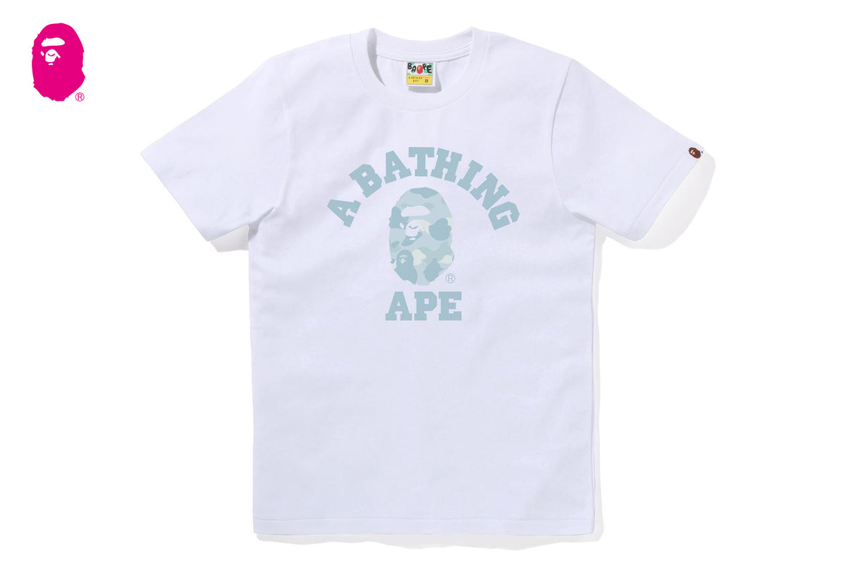 PASTEL COLOR CAMO COLLEGE TEE | bape.com