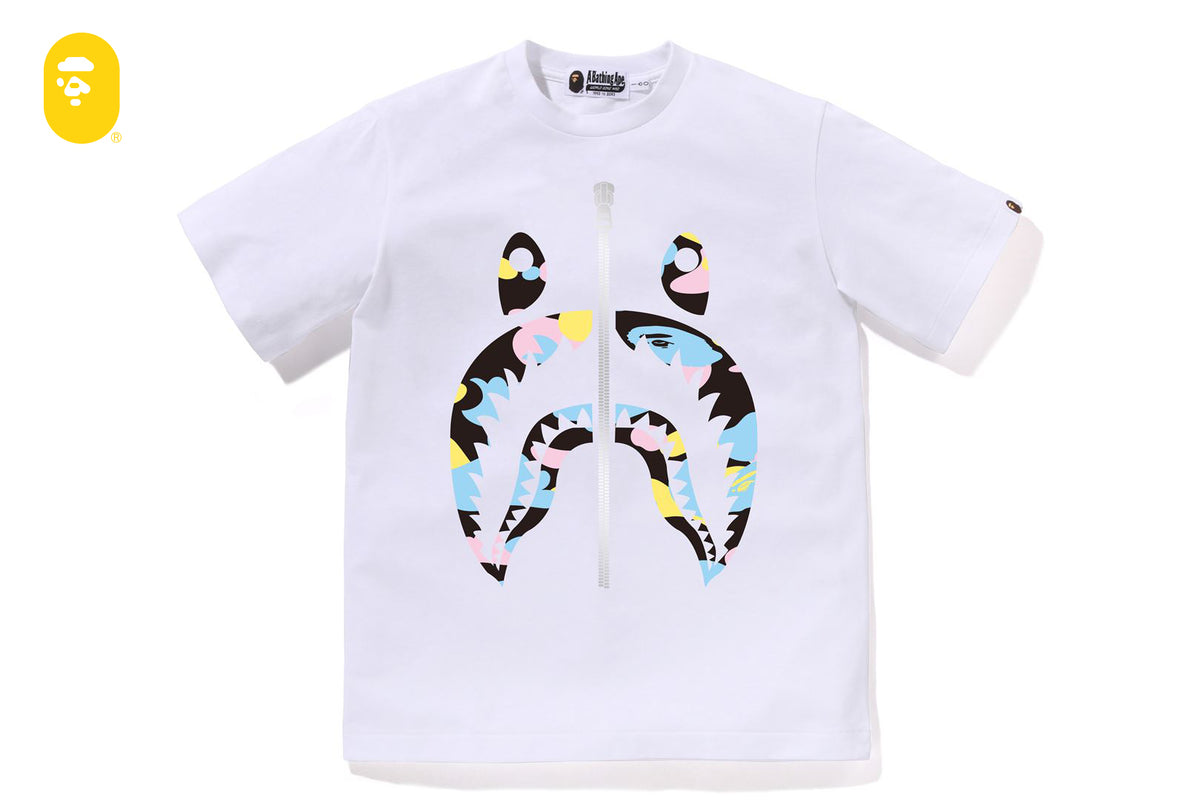 NEW MULTI CAMO SHARK TEE | bape.com