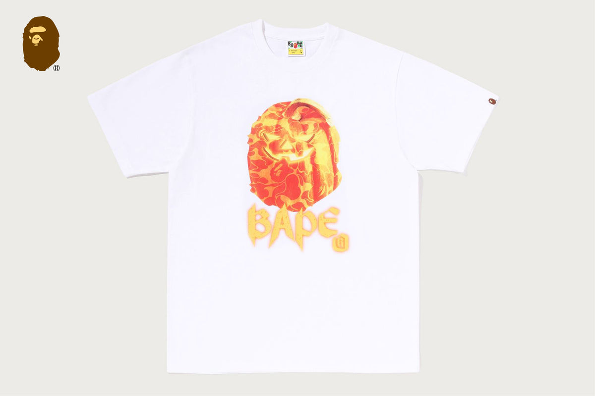 JACK-O'-LANTERN APE HEAD TEE | bape.com