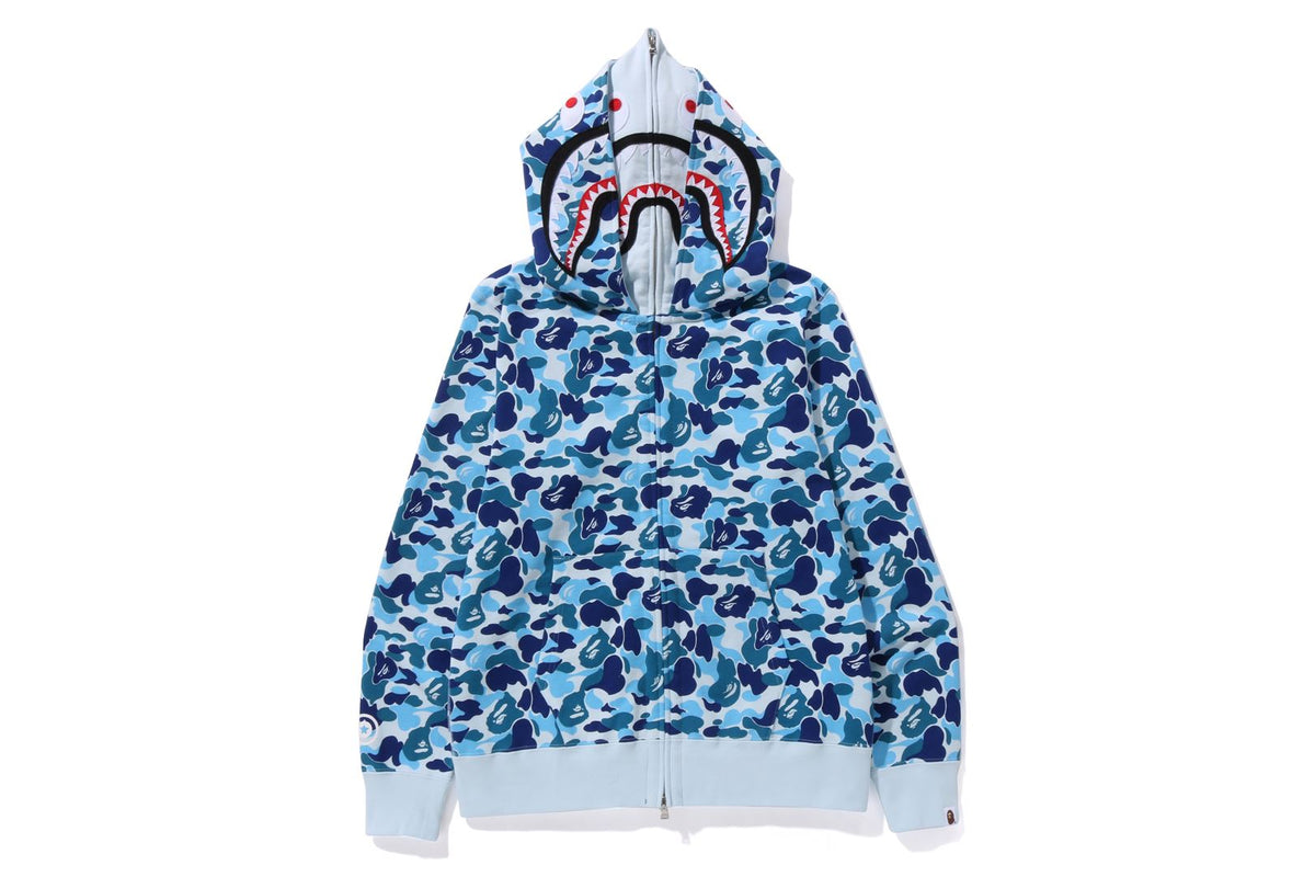 ABC CAMO DOUBLE SHARK FULL ZIP HOODIE | bape.com