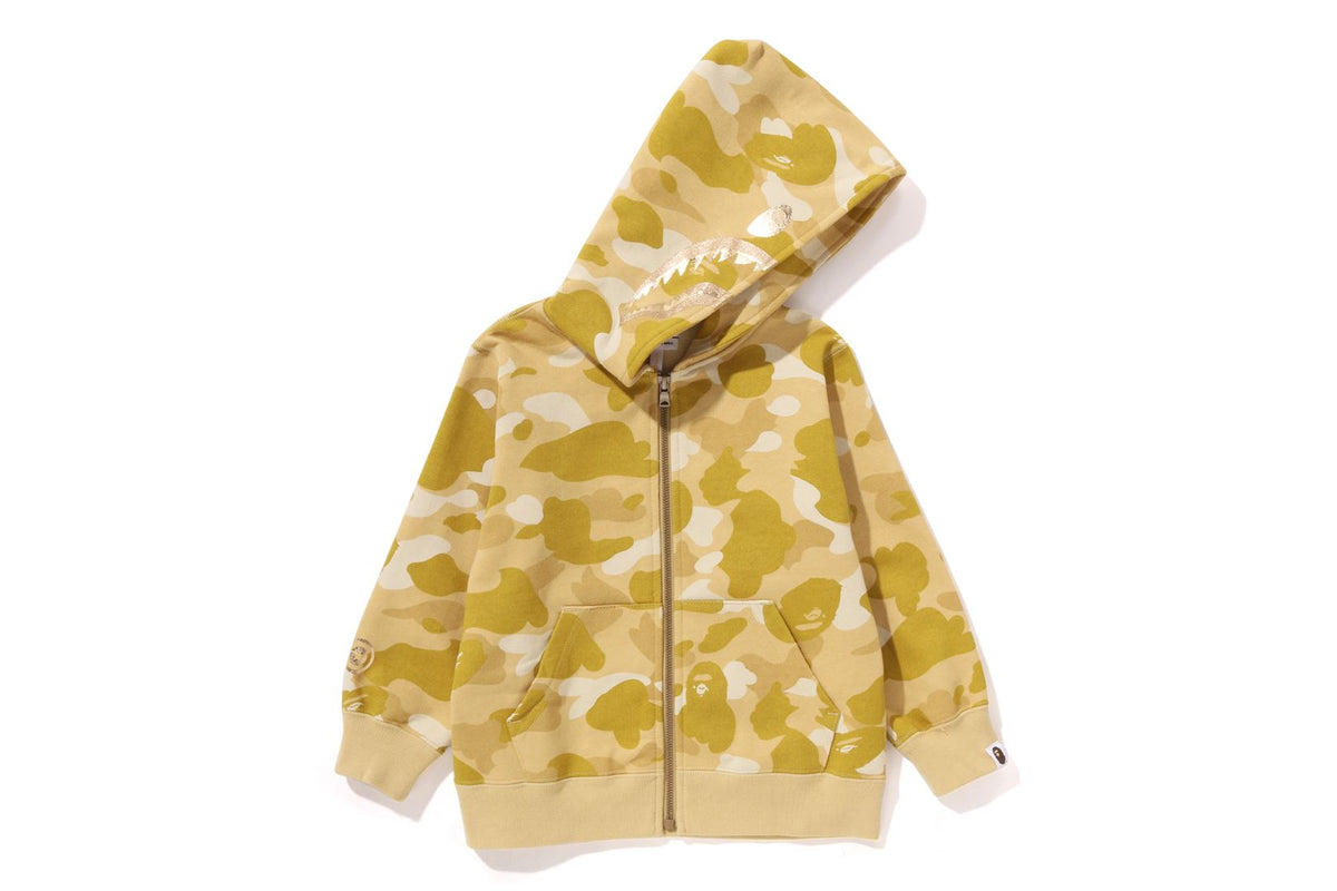 COLOR CAMO SHARK ZIP HOODIE