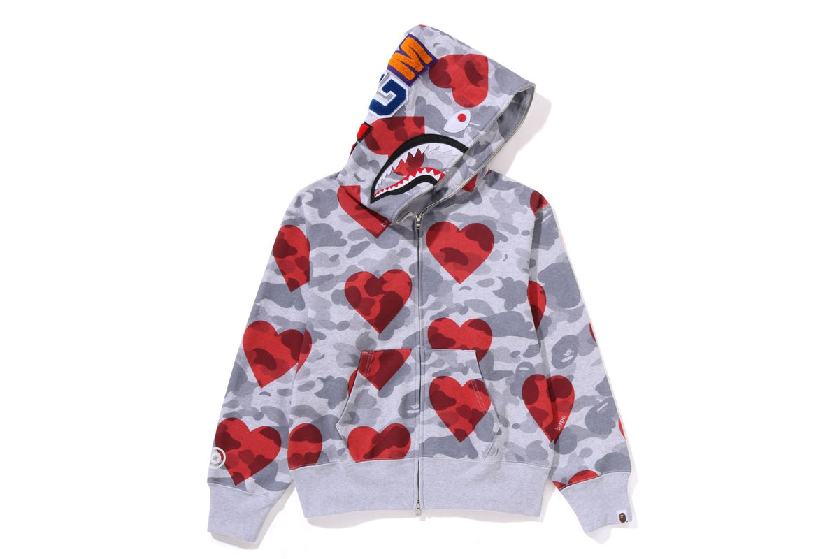 Bape gray shark hoodie best sale