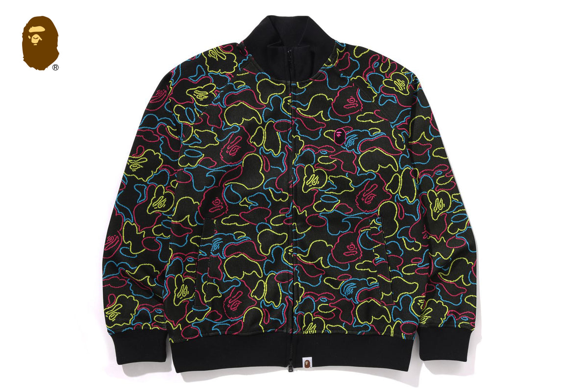 【A BATHING APE】NEON CAMO JACQUARD TRACK JACKET 要在庫確認 NEON CAMO JACQUARD TRACK JACKET MENS – us.bape.com