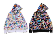 ART CAMO SHARK FULL ZIP HOODIE
