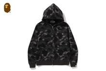 ONE POINT COLOR CAMO CROPPED FULL ZIP HOODIE